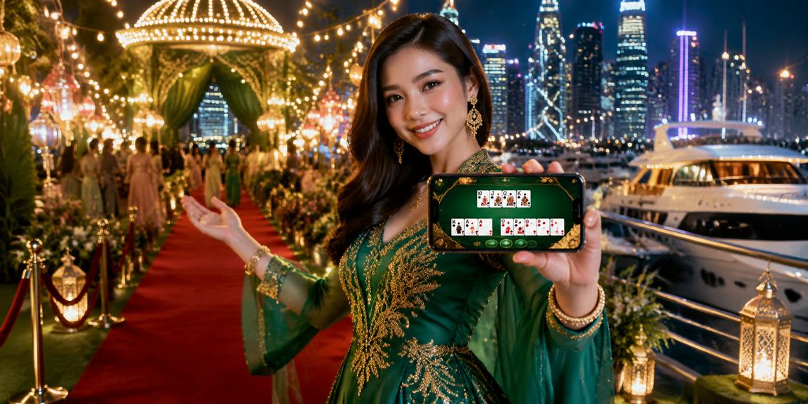 Suasana permainan rummy semasa Hari Raya di Kuala Lumpur dengan paparan digital